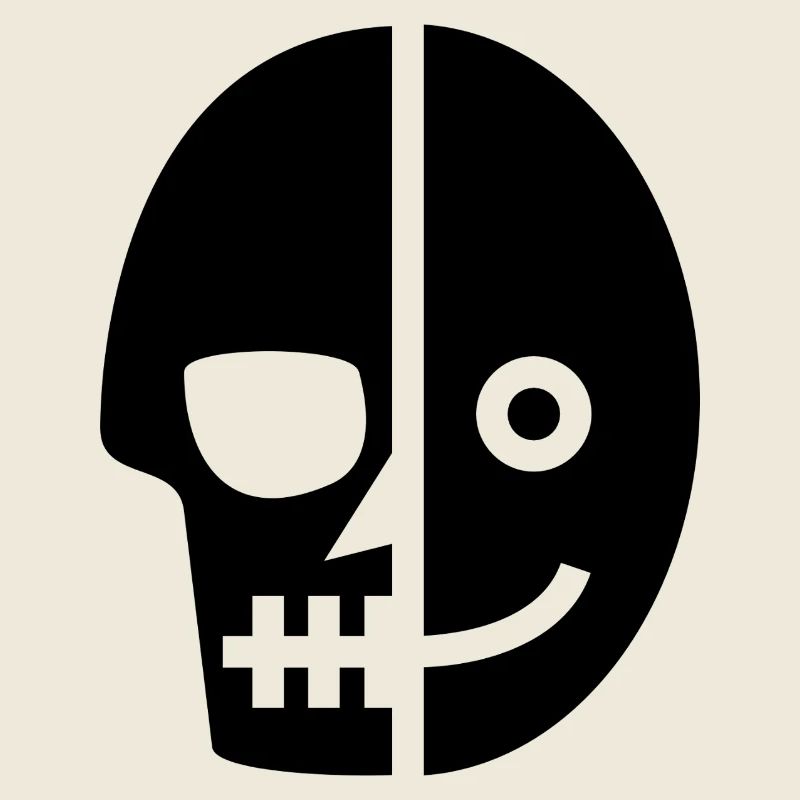 Lächelnder Schädel des Todes