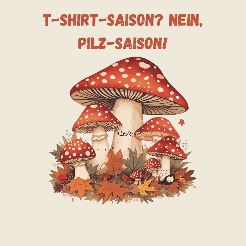 Saison des champignons Automne Illustration Champignons