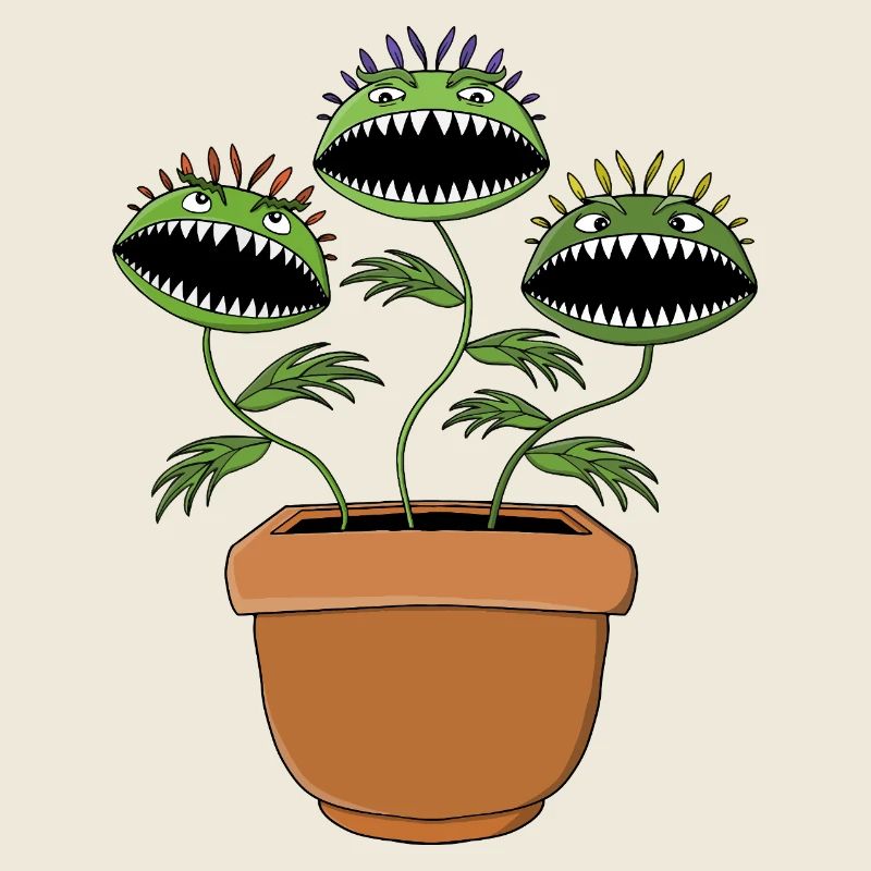 Vivid Carnivorous Plant Illustration