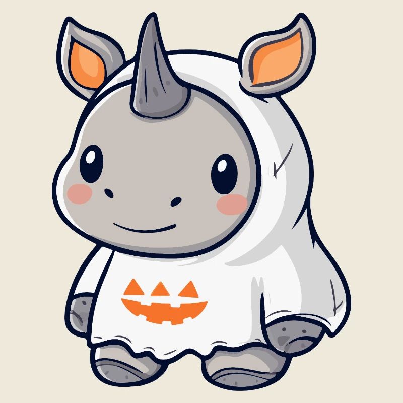 Rhino Halloween Ghost