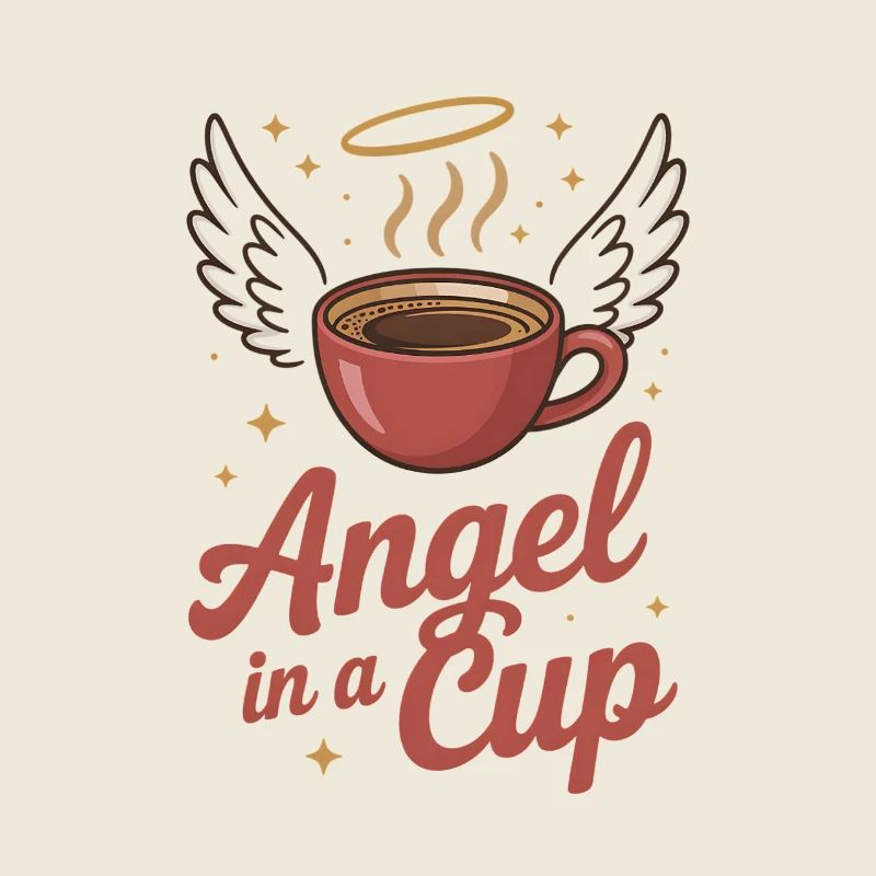 Ange en tasse avec ailes