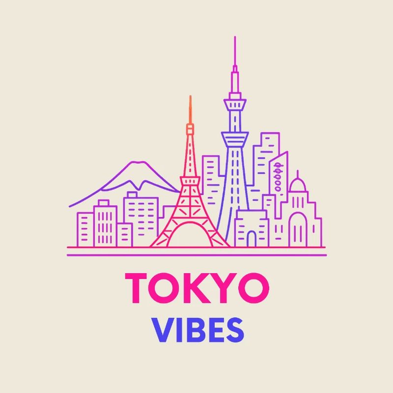 Tokyo Vibes Neon Skyline