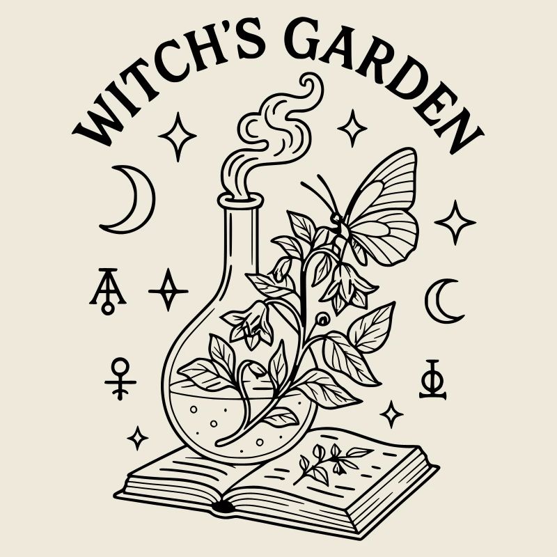 Zauber Hexe Buch Garten