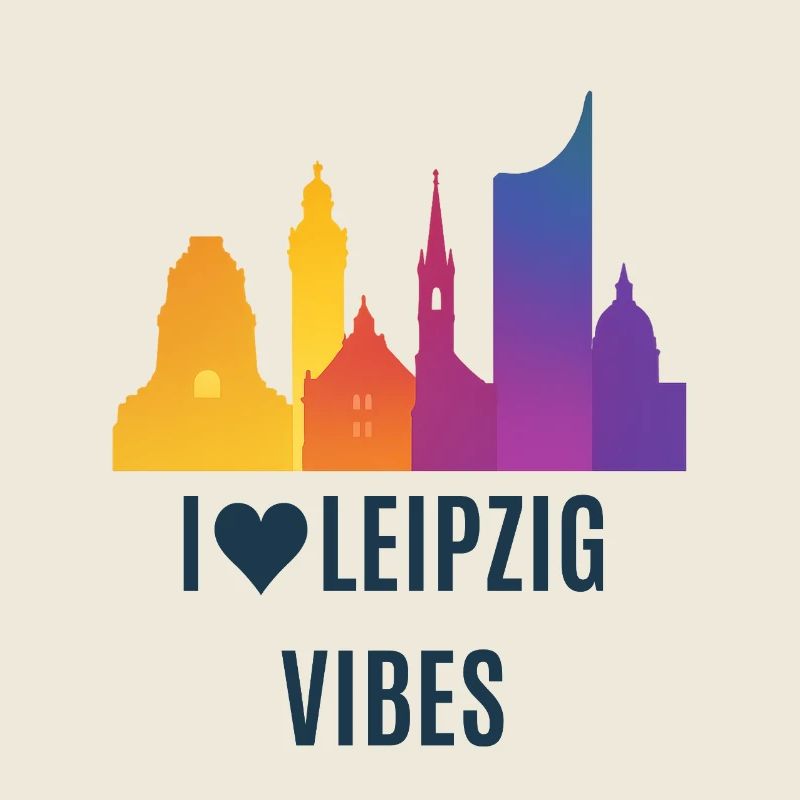 Leipzig Vibes Skyline Gradient City City