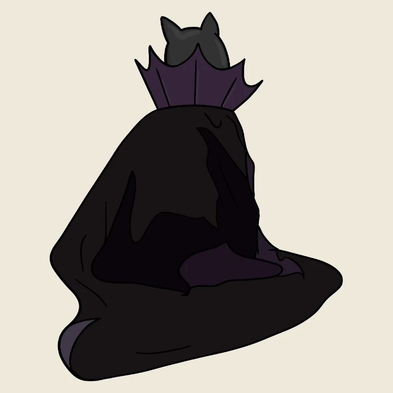 Shadowed Queen in Velvet Cloak