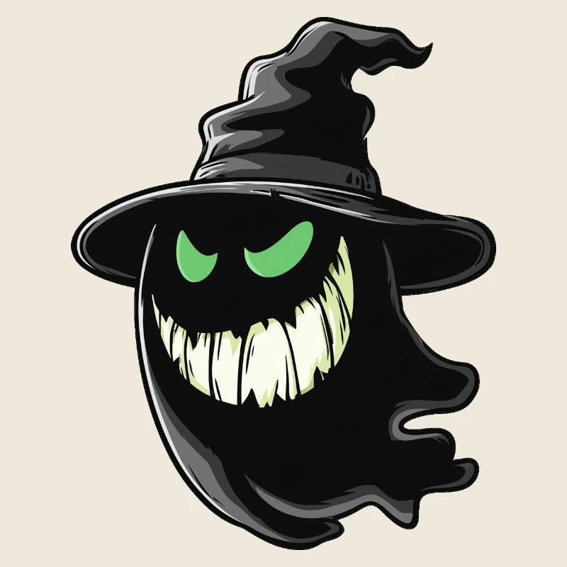 fantôme avec sourire, spectre errant, apparition