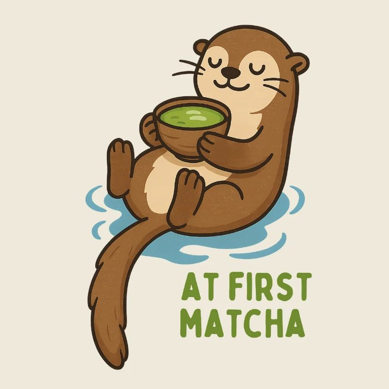Otter mit Matcha Genuss