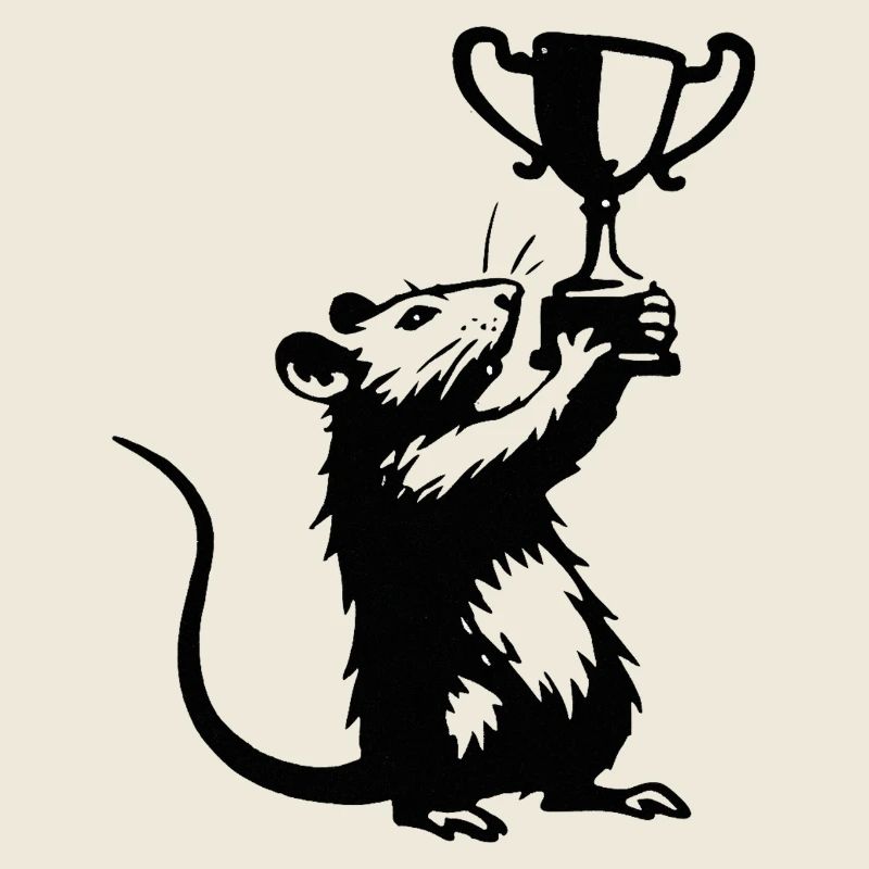 Ratte mit Pokal