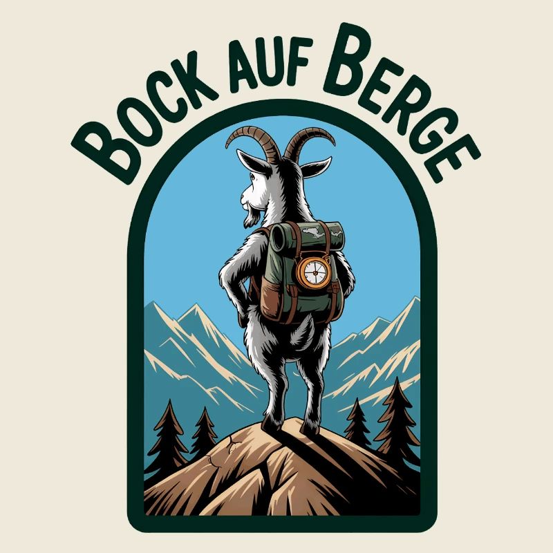 Chèvre de montagne avec sac à dos