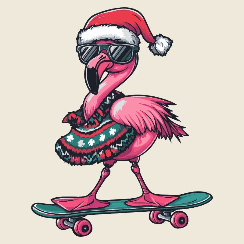 Flamingo Noël drôle