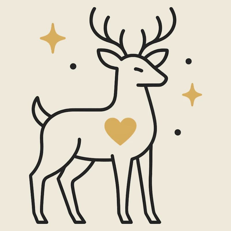 Herzdeer avec accent étoilé