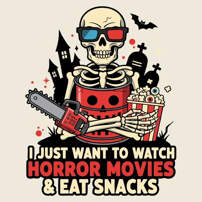 Squelette Popcorn Horreur Snack