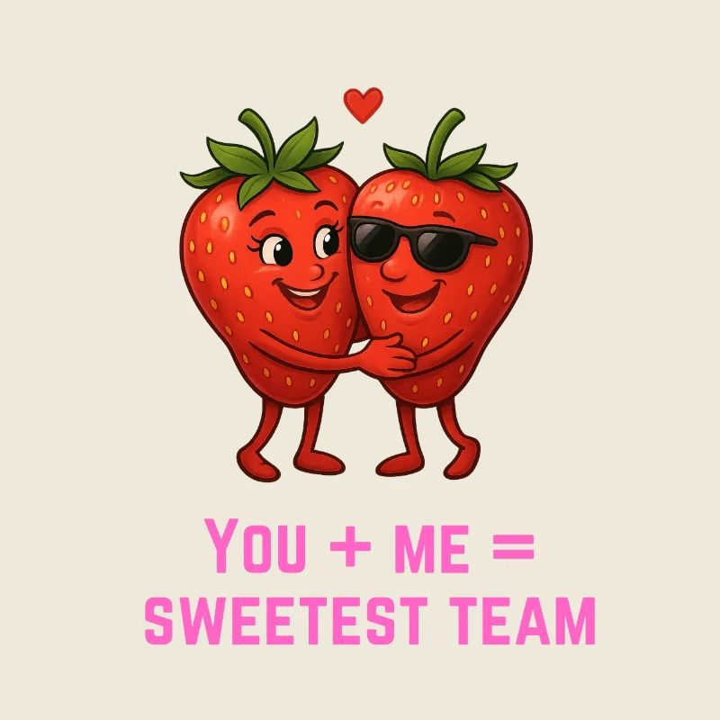 Fraises, équipe la plus adorable Toi & moi