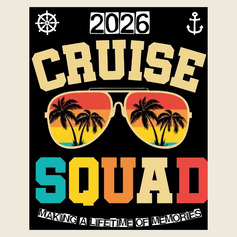 Lunettes de soleil tropicales Cruise Squad 2026