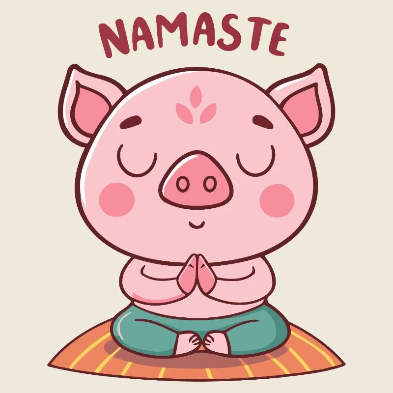 Namaste Zen Pig