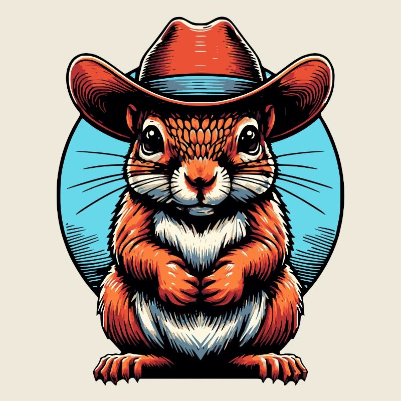 Cowboy-Eichhörnchen Grafik