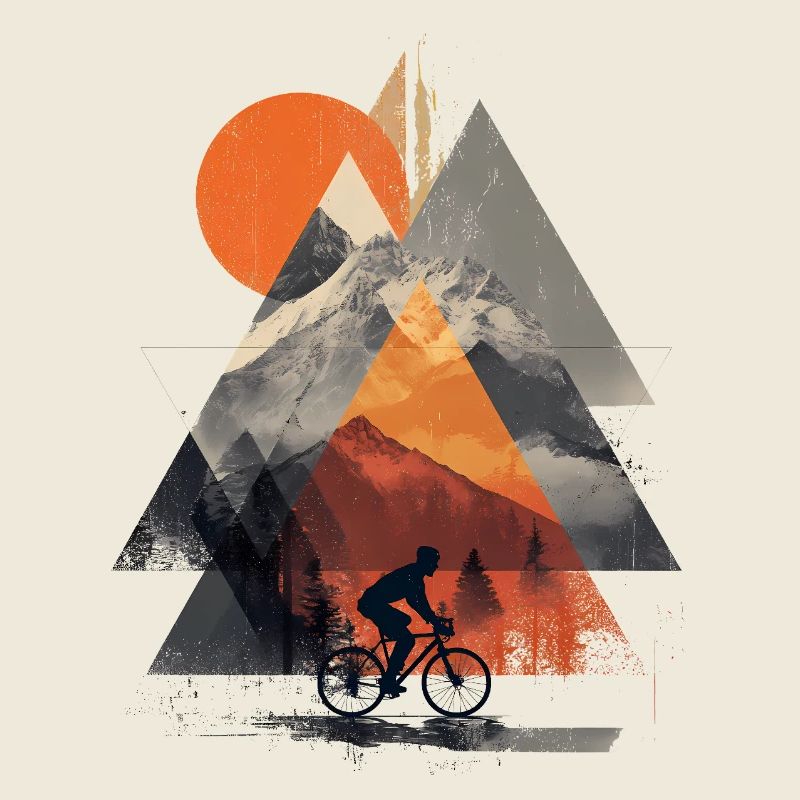 Mountain Geometry Cycling – Modern Adventure Art