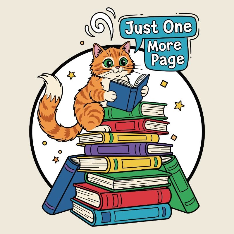 Cat reader: Just one more page