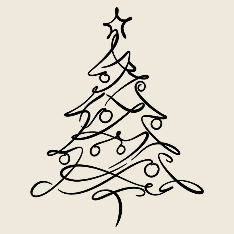 Stylish Christmas Tree - Minimalist Design