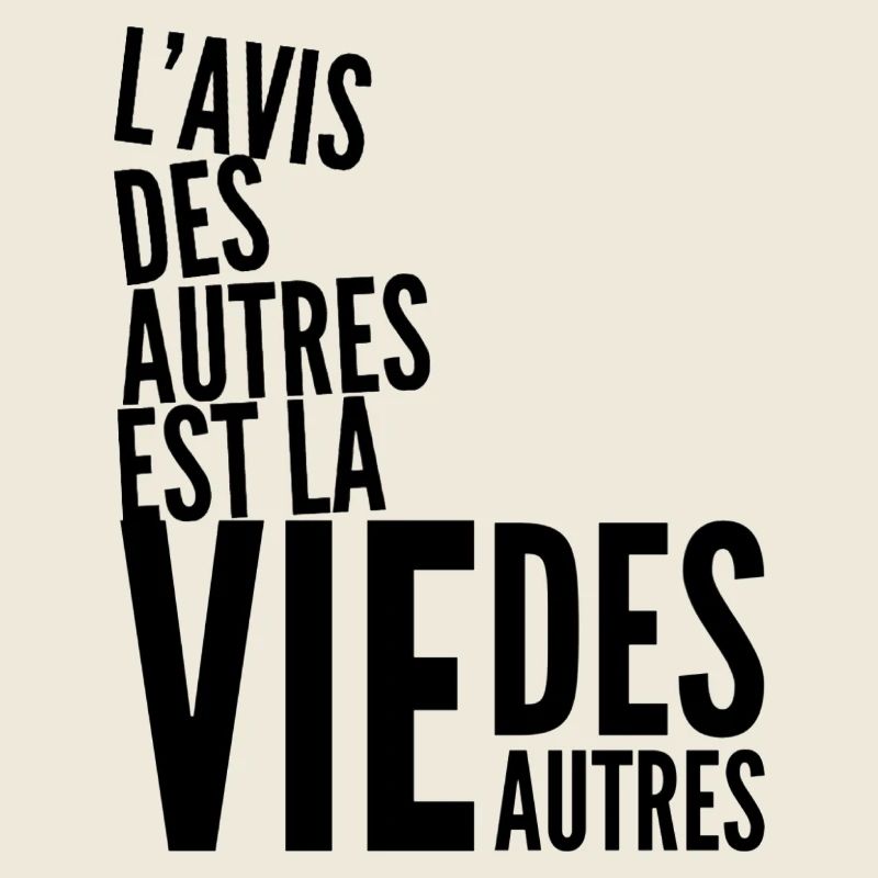 Philosophical quote in black typography