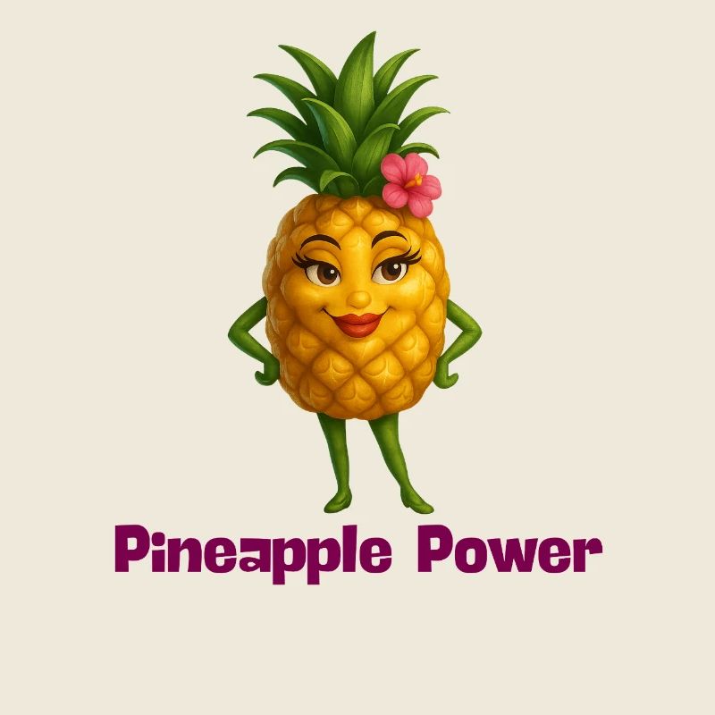 Personnage de dessin animé Pineapple Power