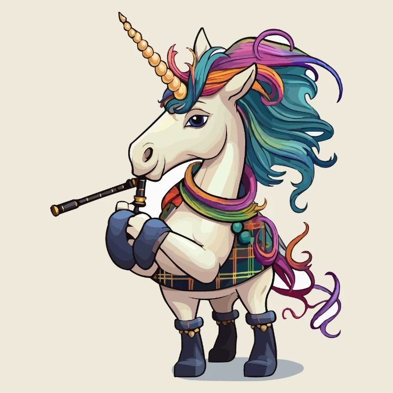 Bunter Einhorn Dudelsack
