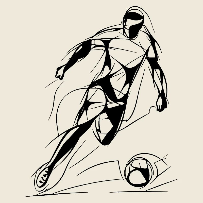 Soccer Player Drawing
