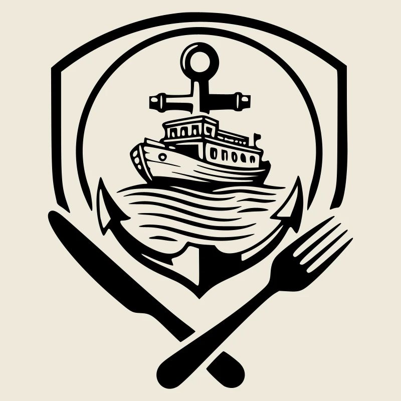 Logo batelier pour restaurant