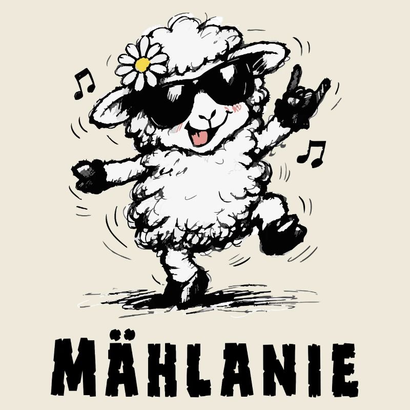 Mählanie – Funny Sheep Pun Design