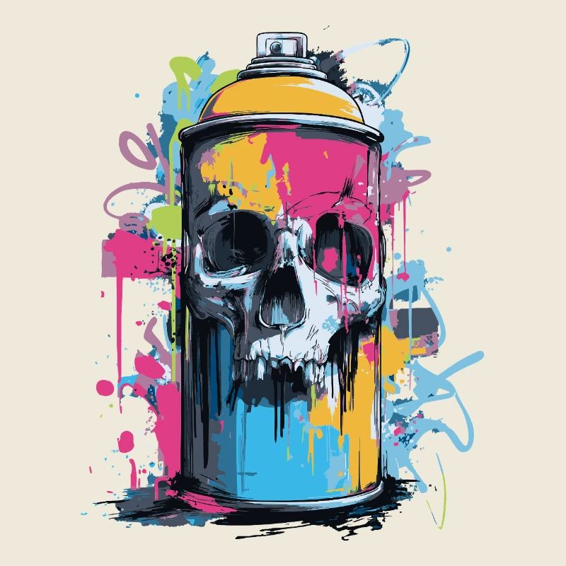 Totenkopf Graffiti Spraydose