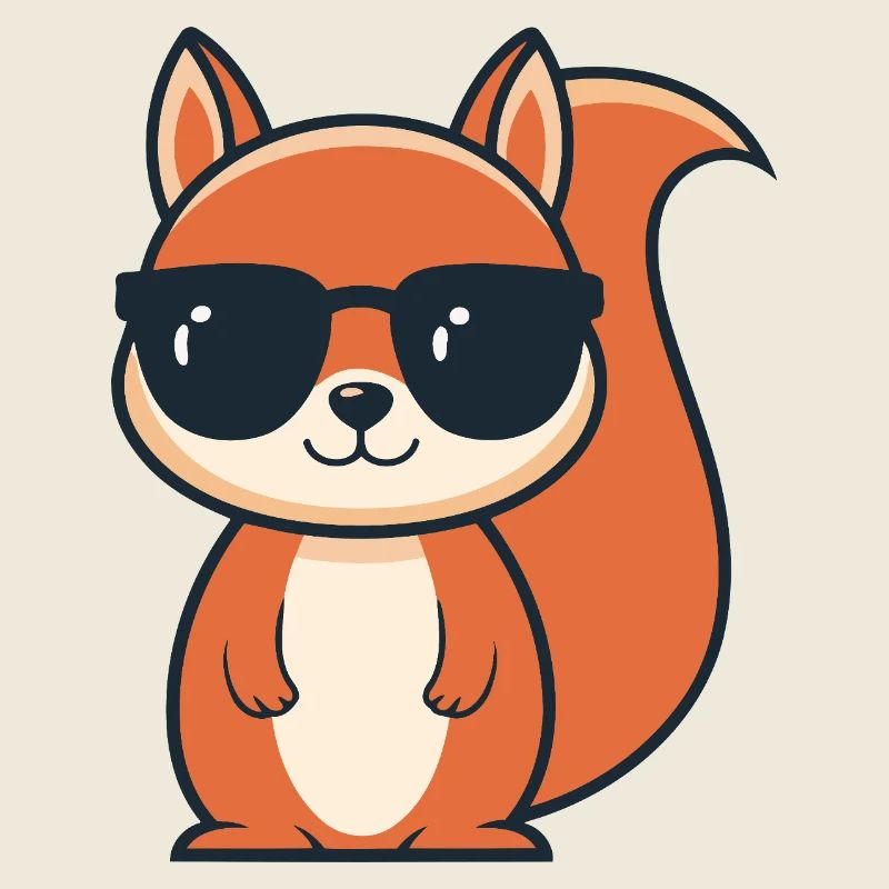 Schicke Eichhörnchen-Schwarze Brille