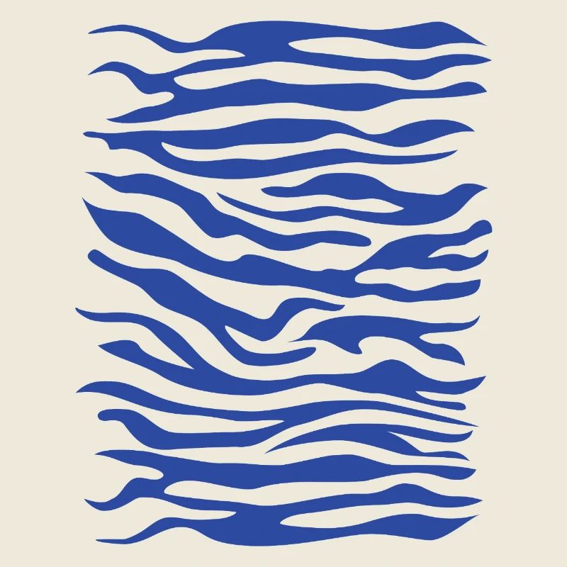 Motif Zèbre Bleu