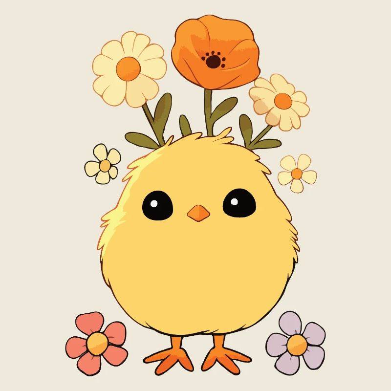 Chick, Spring, Flowers, Summer, Easter, Garden