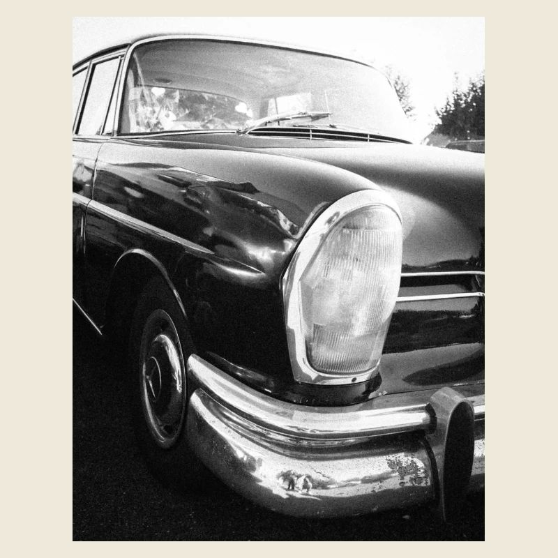 Vintage Automobile in Black and White