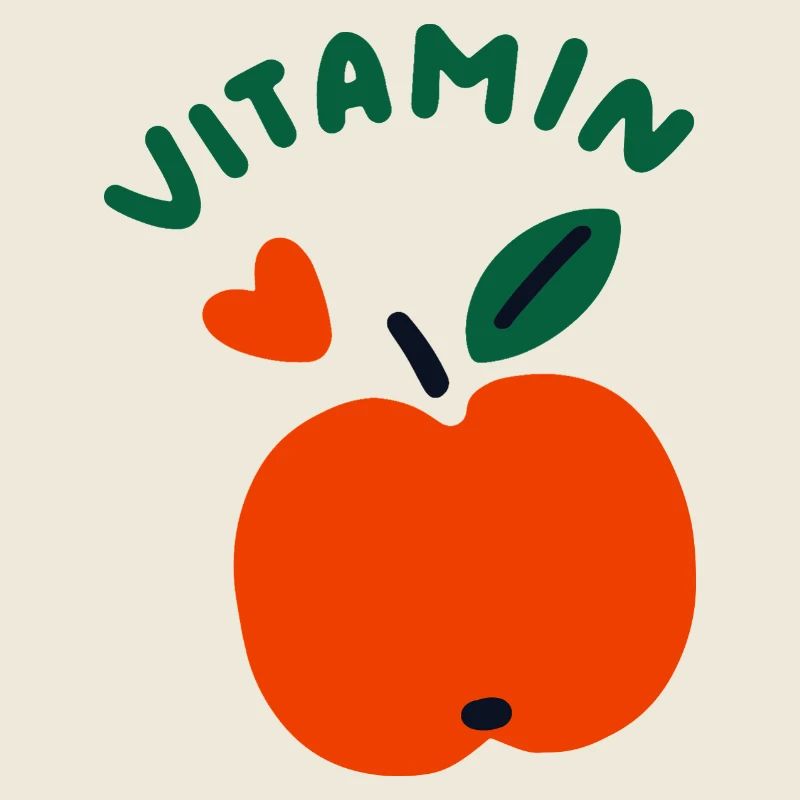 Pomme vitaminée, un fruit mignon et sain au design adorable