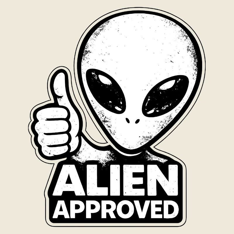 Pouce levé approuvé par l’extraterrestre En haut Alien