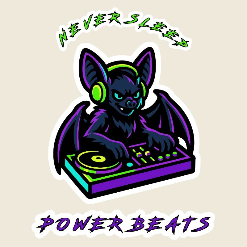 Neon Bat DJ Power Beats