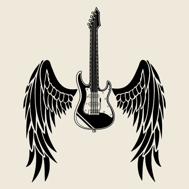Guitare ailée noire