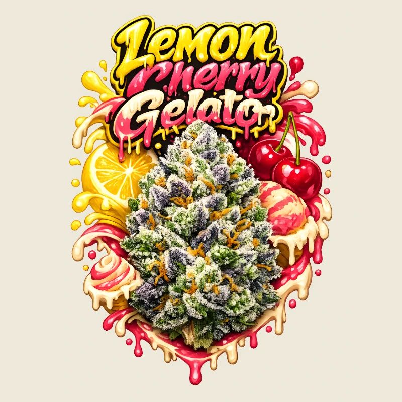 Lemon Cherry Gelato Graffiti Print