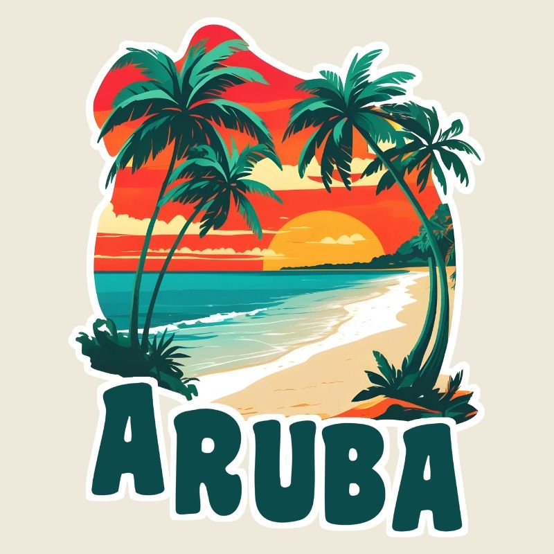Aruba Sandstrand und Palmen