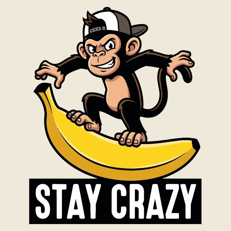 Singe sur banane : Reste fou
