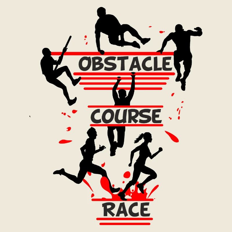 Hindernisparcours-Rennen – Full Action Silhouette