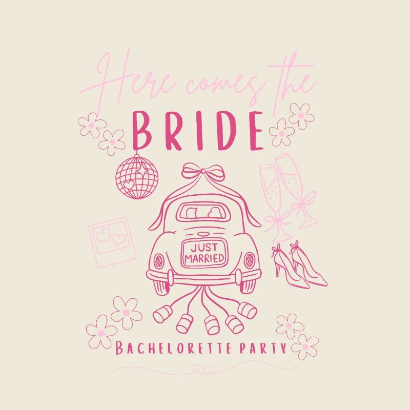 Bridal Party Pink: Bachelor Party Bride Bride