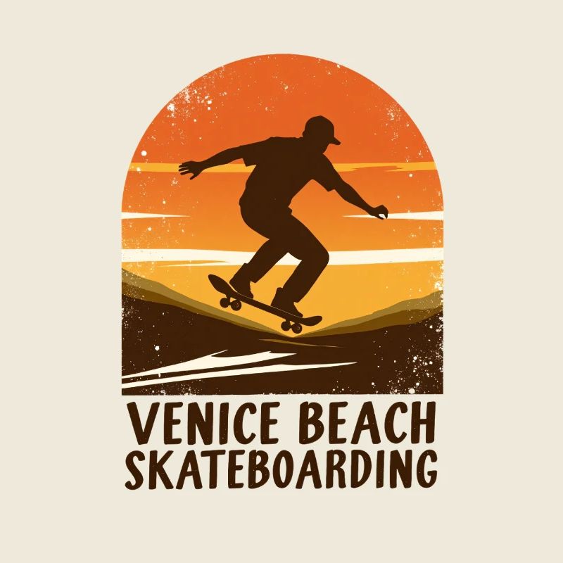 Venice Beach Sunset Skateboard