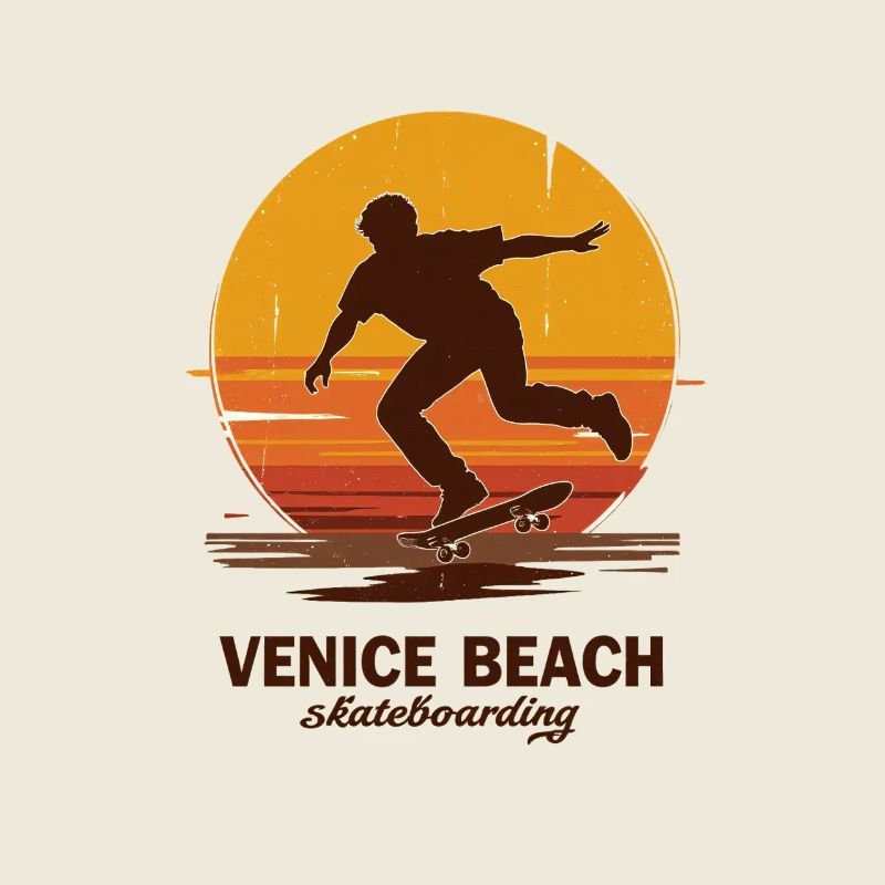 Venice Beach Sunset Skateboarder