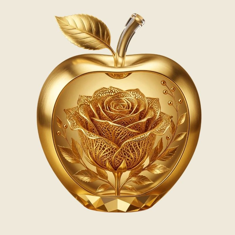 "Golden Apple" Sweatshirt - Elegant and Exclusive Art