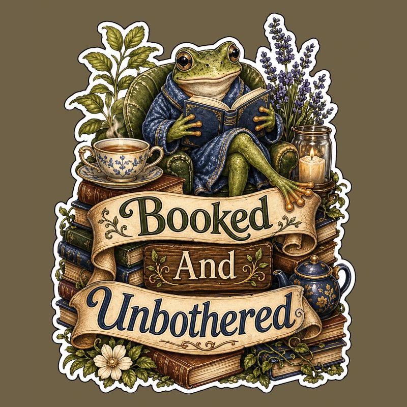 Booked And Unbothered Frog
