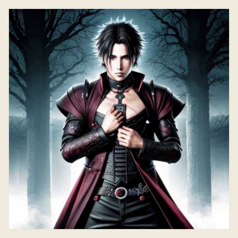 Gothic Vampirheld im Mantel