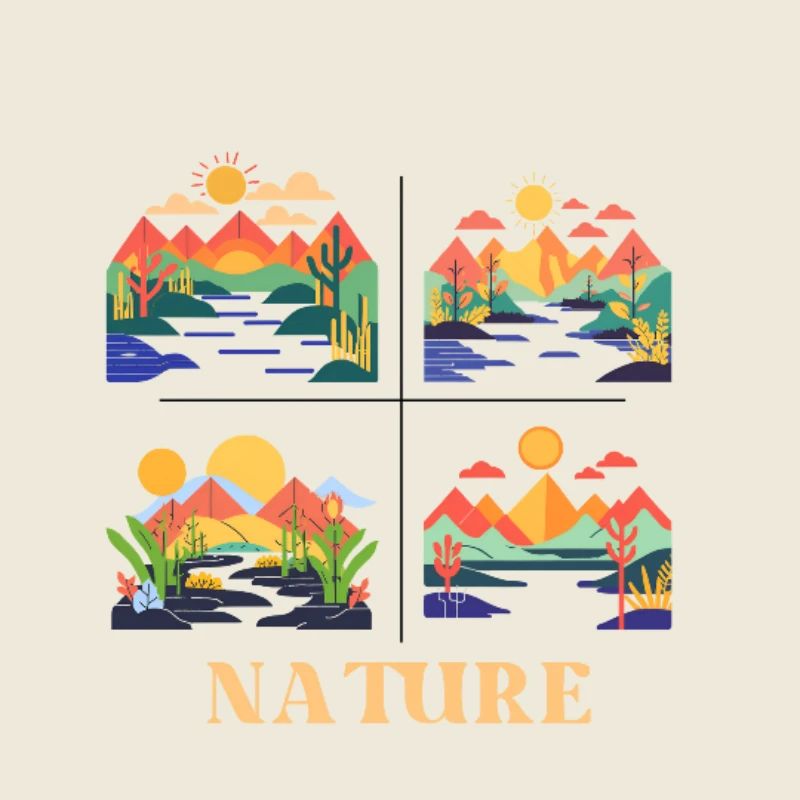 Lebendige Geomuster Naturlandschaft