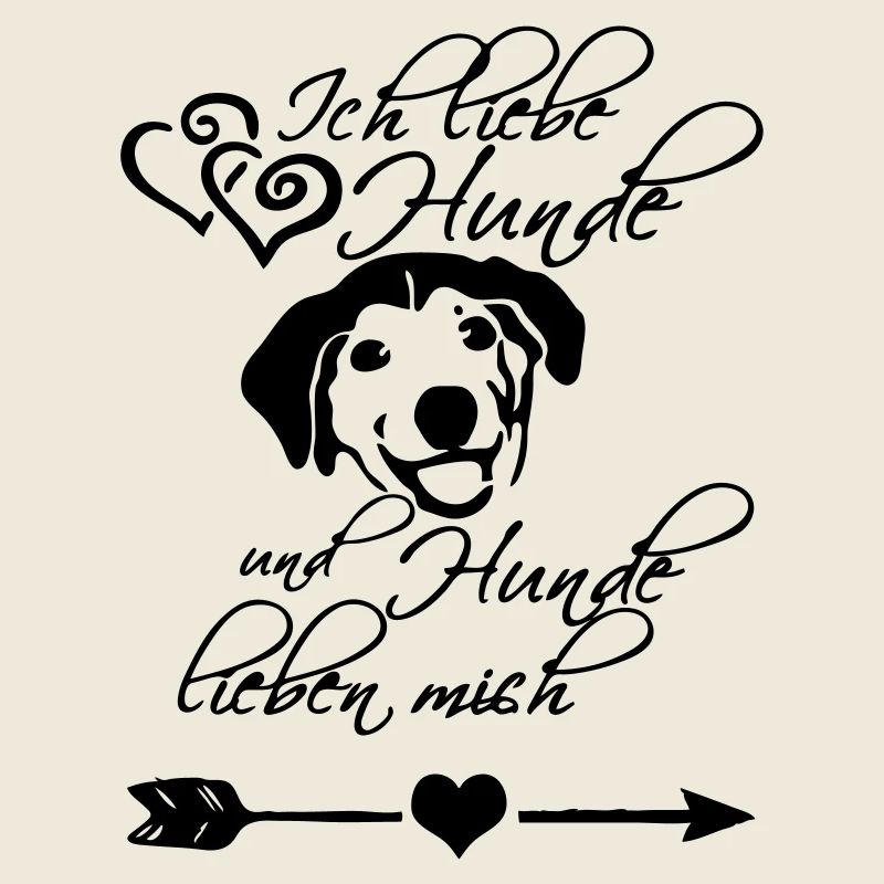 Ich liebe Hunde Liebe Tier Haustier Geschenk